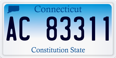 CT license plate AC83311