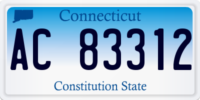 CT license plate AC83312