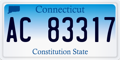 CT license plate AC83317