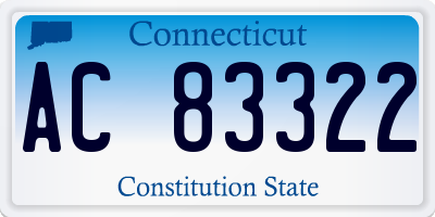 CT license plate AC83322
