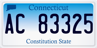 CT license plate AC83325