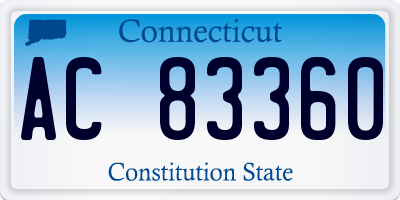 CT license plate AC83360