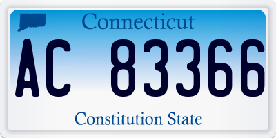 CT license plate AC83366