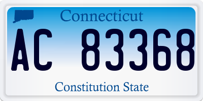 CT license plate AC83368