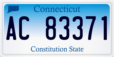 CT license plate AC83371