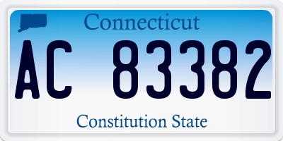 CT license plate AC83382