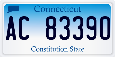 CT license plate AC83390
