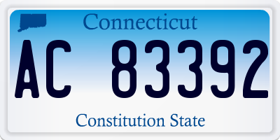 CT license plate AC83392