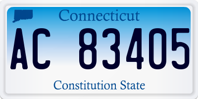 CT license plate AC83405
