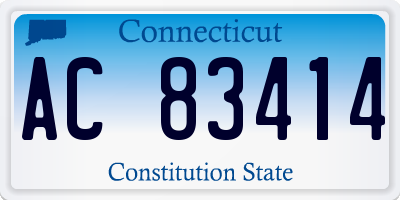 CT license plate AC83414