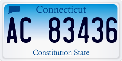 CT license plate AC83436