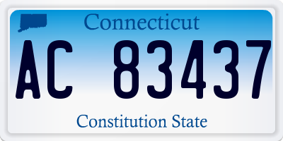 CT license plate AC83437