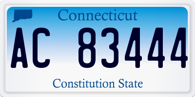 CT license plate AC83444