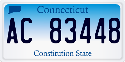 CT license plate AC83448