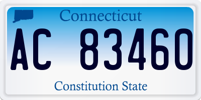 CT license plate AC83460