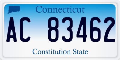 CT license plate AC83462