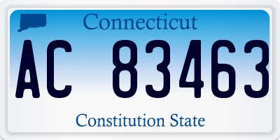 CT license plate AC83463