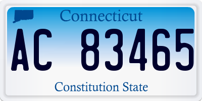 CT license plate AC83465