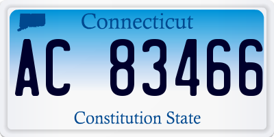 CT license plate AC83466