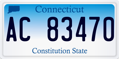 CT license plate AC83470