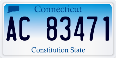 CT license plate AC83471