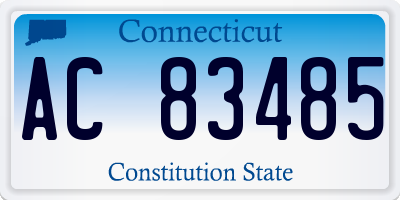 CT license plate AC83485