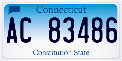 CT license plate AC83486