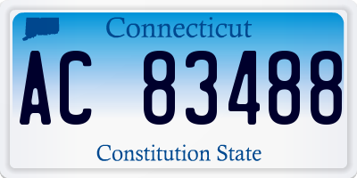 CT license plate AC83488