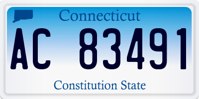 CT license plate AC83491