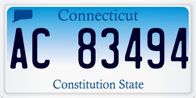 CT license plate AC83494