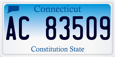 CT license plate AC83509