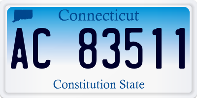 CT license plate AC83511