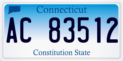 CT license plate AC83512