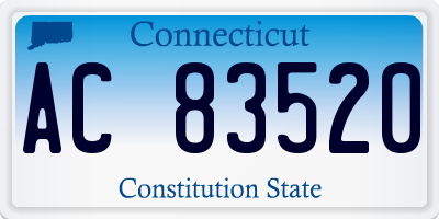 CT license plate AC83520