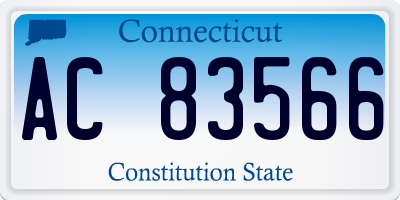 CT license plate AC83566