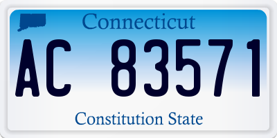 CT license plate AC83571