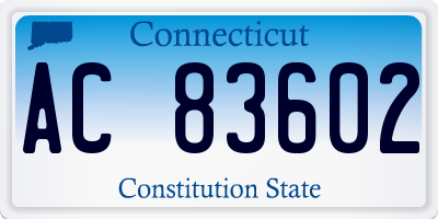 CT license plate AC83602
