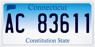 CT license plate AC83611