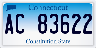 CT license plate AC83622