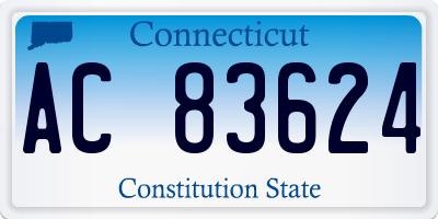 CT license plate AC83624