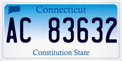 CT license plate AC83632