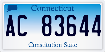 CT license plate AC83644