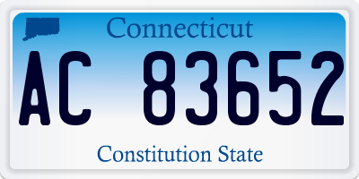 CT license plate AC83652
