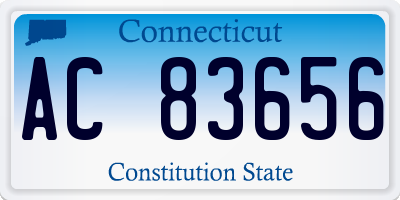 CT license plate AC83656
