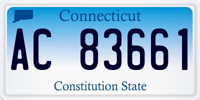 CT license plate AC83661