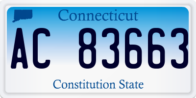 CT license plate AC83663