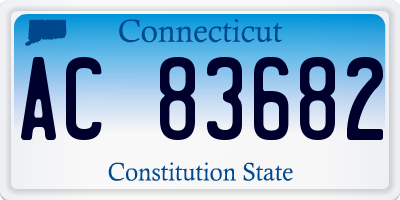 CT license plate AC83682