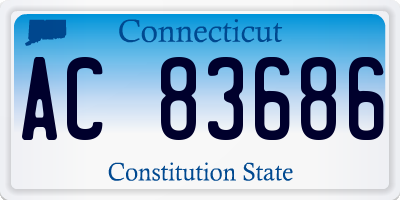 CT license plate AC83686