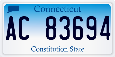 CT license plate AC83694