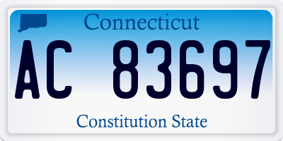 CT license plate AC83697